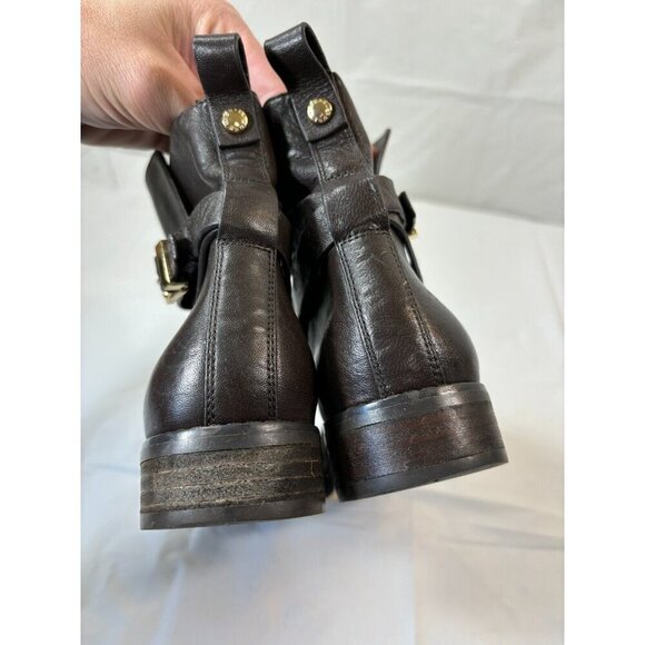 Michael Kors Arley Ankle Boots  Size 6 M Leather Buckle Strap - Picture 5 of 14